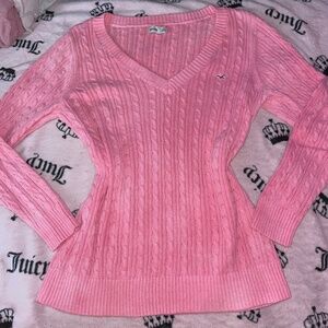 Bubblegum pink Hollister Vneck sweater y2k